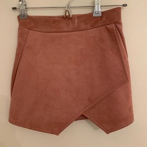 Suede Envelope Skirt